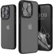KW iPhone 14 Pro Σκληρή Θήκη με Πλαίσιο Σιλικόνης - Black / Matte Διάφανη - 59091.01