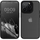 KW iPhone 14 Pro Σκληρή Θήκη με Πλαίσιο Σιλικόνης - Black / Matte Διάφανη - 59091.01