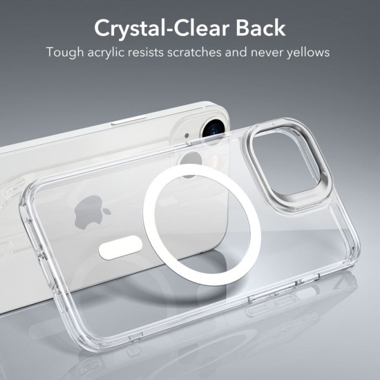 ESR iPhone 14 Plus Classic Kickstand Halolock MagSafe Σκληρή Θήκη με Πλαίσιο Σιλικόνης και Stand - Διάφανη