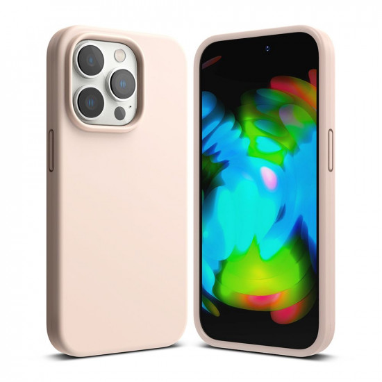 Ringke iPhone 14 Pro Silicone Case Θήκη Σιλικόνης - Pink Sand