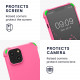 KW iPhone 14 Θήκη Σιλικόνης TPU με Λουράκι - Neon Pink - 59116.77