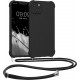 KW iPhone 14 Plus Θήκη Σιλικόνης TPU με Λουράκι - Black - 59117.01