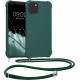 KW iPhone 14 Plus Θήκη Σιλικόνης TPU με Λουράκι - Dark Green - 59117.80