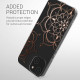 KW iPhone 14 Θήκη Σιλικόνης TPU Design Flower Twins - Διάφανη / Rose Gold - 59204.03