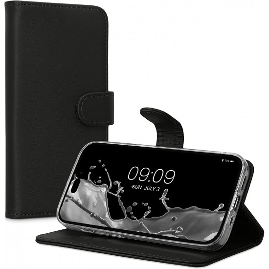 KW iPhone 14 Pro Θήκη Πορτοφόλι Stand - Black - 59214.01