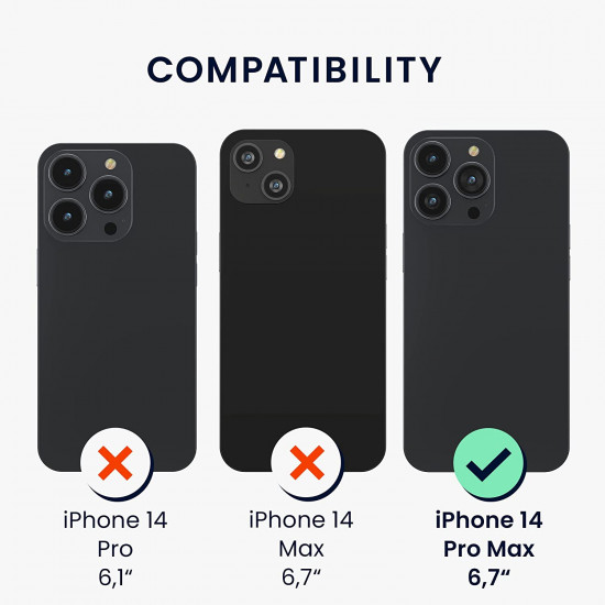 KW iPhone 14 Pro Max Θήκη Πορτοφόλι Stand - Black - 59215.01