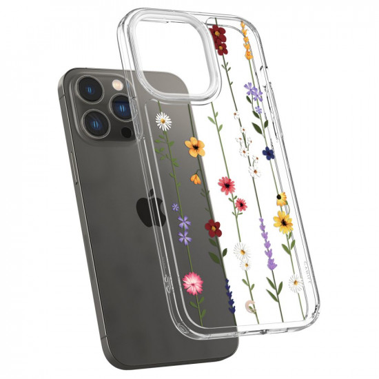 Spigen Cyrill iPhone 14 Pro Cecile Σκληρή Θήκη με Πλαίσιο Σιλικόνης - Flower Garden