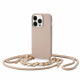 Tech-Protect iPhone 14 Pro Icon Chain Θήκη Σιλικόνης TPU με Λουράκι και Αλυσίδα - Beige