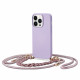 Tech-Protect iPhone 14 Pro Icon Chain Θήκη Σιλικόνης TPU με Λουράκι και Αλυσίδα - Violet