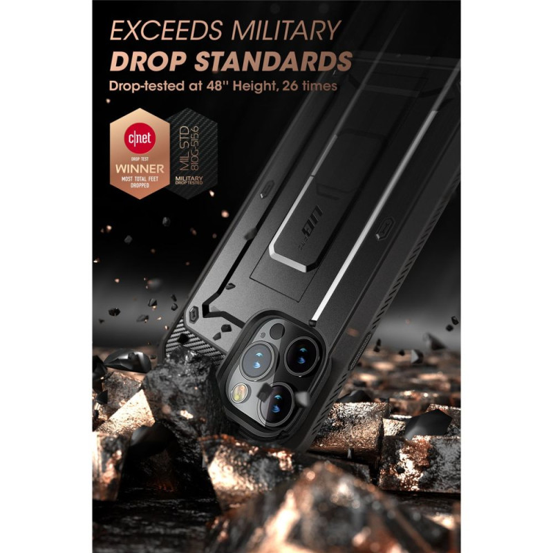Supcase iPhone 14 Pro Max Unicorn Beetle Pro Σκληρή Θήκη με Προστασία Οθόνης και Stand - Black Supcase iPhone 14 Pro Max Unicorn Beetle Pro Σκληρή Θήκη με Προστασία Οθόνης και Stand - Black
