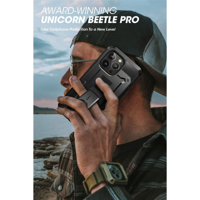 Supcase iPhone 14 Pro Max Unicorn Beetle Pro Σκληρή Θήκη με Προστασία Οθόνης και Stand - Black Supcase iPhone 14 Pro Max Unicorn Beetle Pro Σκληρή Θήκη με Προστασία Οθόνης και Stand - Black