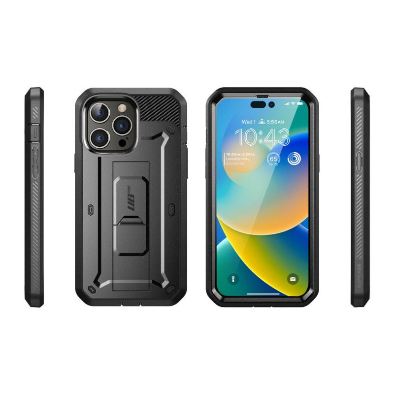 Supcase iPhone 14 Pro Max Unicorn Beetle Pro Σκληρή Θήκη με Προστασία Οθόνης και Stand - Black Supcase iPhone 14 Pro Max Unicorn Beetle Pro Σκληρή Θήκη με Προστασία Οθόνης και Stand - Black