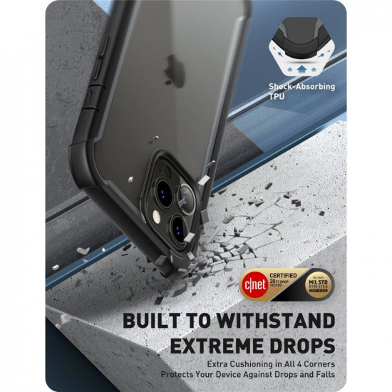 i-Blason iPhone 14 Pro Max Ares Σκληρή Θήκη με Πλαίσιο Σιλικόνης και Προστασία Οθόνης - Black