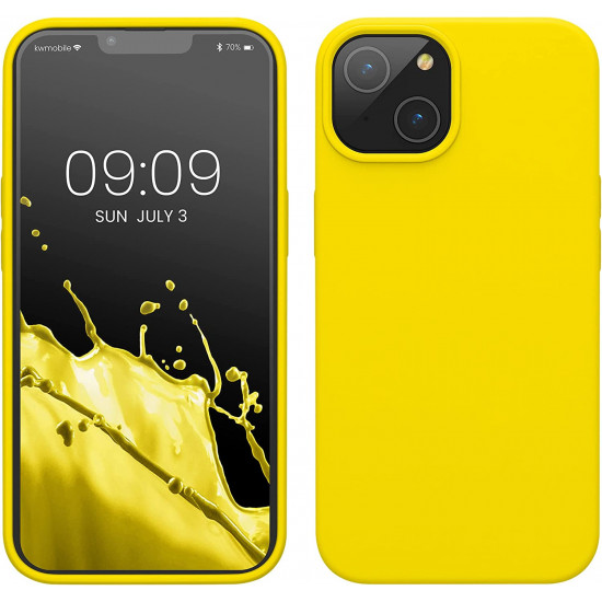 KW iPhone 14 Θήκη Σιλικόνης TPU - Radiant Yellow - 59071.165