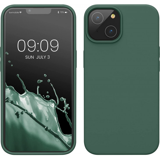 KW iPhone 14 Θήκη Σιλικόνης TPU - Forest Green - 59071.166