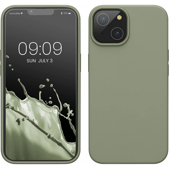 KW iPhone 14 Θήκη Σιλικόνης TPU - Gray Green - 59071.172