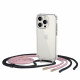 Tech-Protect iPhone 14 Pro Flexair Chain Σκληρή Θήκη με Πλαίσιο Σιλικόνης και 2 Λουράκια - Διάφανη - Pink / Black