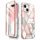 i-Blason iPhone 14 Plus Cosmo Σκληρή Θήκη με Πλαίσιο Σιλικόνης και Προστασία Οθόνης - Marble
