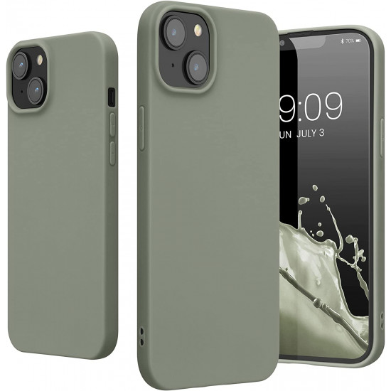 KW iPhone 14 Plus Λεπτή Θήκη Σιλικόνης TPU - Gray Green - 59076.172