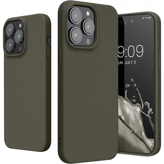 KW iPhone 14 Pro Max Λεπτή Θήκη Σιλικόνης TPU - Olive Green Matte - 59078.101