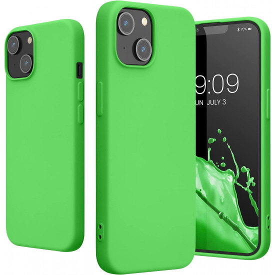 KW iPhone 14 Θήκη Σιλικόνης Rubberized TPU - Lime Green - 59079.159
