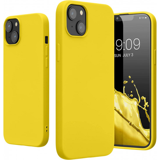 KW iPhone 14 Plus Θήκη Σιλικόνης Rubberized TPU - Radiant Yellow - 59080.165