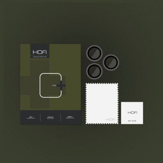 Hofi iPhone 14 Pro / iPhone 14 Pro Max CamRing Pro+ Αντιχαρακτικό Γυαλί για την Κάμερα - Black