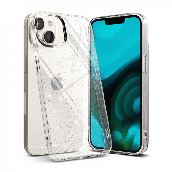 Ringke iPhone 14 Air Ultra Thin TPU Case Λεπτή Θήκη Σιλικόνης - Glitter - Διάφανη