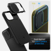Spigen iPhone 14 Pro Max Optik Armor Mag Θήκη Σιλικόνης με Κάλυμμα για την Κάμερα και MagSafe - Black