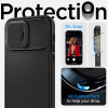 Spigen iPhone 14 Pro Max Optik Armor Mag Θήκη Σιλικόνης με Κάλυμμα για την Κάμερα και MagSafe - Black