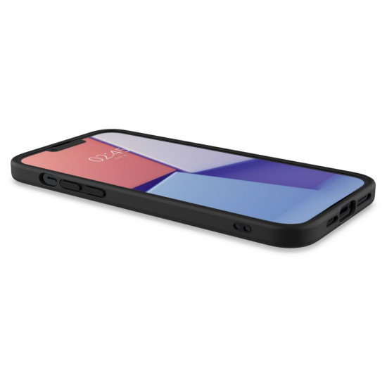 Spigen Cyrill iPhone 14 Plus / iPhone 15 Plus Kajuk Mag Θήκη με Επένδυση Συνθετικού Δέρματος και MagSafe - Black