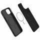 Spigen Cyrill iPhone 14 Plus / iPhone 15 Plus Kajuk Mag Θήκη με Επένδυση Συνθετικού Δέρματος και MagSafe - Black