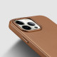 Dux Ducis iPhone 14 Pro Max Grit Leather Case Θήκη με Επένδυση Συνθετικού Δέρματος και MagSafe - Brown
