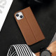 Dux Ducis iPhone 14 Skin X2 Flip Stand Case Θήκη Βιβλίο - Brown