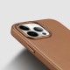 Dux Ducis iPhone 14 Pro Grit Leather Case Θήκη με Επένδυση Συνθετικού Δέρματος και MagSafe - Brown