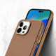 Dux Ducis iPhone 14 Pro Grit Leather Case Θήκη με Επένδυση Συνθετικού Δέρματος και MagSafe - Brown