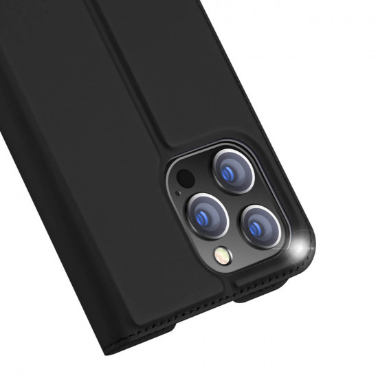 Dux Ducis iPhone 14 Pro Max Flip Stand Case Θήκη Βιβλίο - Black