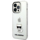 Karl Lagerfeld iPhone 14 Pro Max - Choupette Body Σκληρή Θήκη με Πλαίσιο Σιλικόνης - Διάφανη - KLHCP14XCTTR