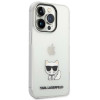 Karl Lagerfeld iPhone 14 Pro Max - Choupette Body Σκληρή Θήκη με Πλαίσιο Σιλικόνης - Διάφανη - KLHCP14XCTTR