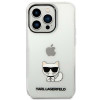 Karl Lagerfeld iPhone 14 Pro Max - Choupette Body Σκληρή Θήκη με Πλαίσιο Σιλικόνης - Διάφανη - KLHCP14XCTTR