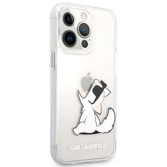 Karl Lagerfeld iPhone 14 Pro Max - Choupette Fun Σκληρή Θήκη με Πλαίσιο Σιλικόνης - Διάφανη - KLHCP14XCFNRC