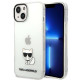 Karl Lagerfeld iPhone 14 Plus - Choupette Body Σκληρή Θήκη με Πλαίσιο Σιλικόνης - Διάφανη - KLHCP14MCTTR