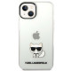 Karl Lagerfeld iPhone 14 Plus - Choupette Body Σκληρή Θήκη με Πλαίσιο Σιλικόνης - Διάφανη - KLHCP14MCTTR