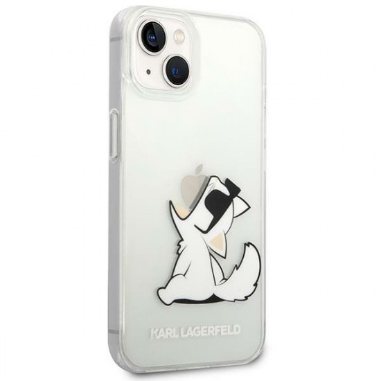 Karl Lagerfeld iPhone 14 Plus - Choupette Fun Σκληρή Θήκη με Πλαίσιο Σιλικόνης - Διάφανη - KLHCP14MCFNRC