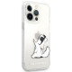 Karl Lagerfeld iPhone 14 Pro - Choupette Fun Σκληρή Θήκη με Πλαίσιο Σιλικόνης - Διάφανη - KLHCP14LCFNRC