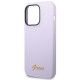 Guess iPhone 14 Pro Silicone Metal Logo Script Θήκη Σιλικόνης - Purple - GUHCP14LSLSMU