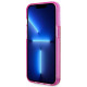 Karl Lagerfeld iPhone 14 Pro - Liquid Glitter Elong Σκληρή Θήκη με Πλαίσιο Σιλικόνης - Ημιδιάφανη / Pink - KLHCP14LLCKVF