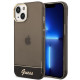 Guess iPhone 14 Plus Translucent Σκληρή Θήκη με Πλαίσιο Σιλικόνης - Black / Semi Clear - GUHCP14MHGCOK