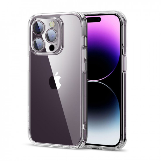 ESR iPhone 14 Pro Ice Shield Θήκη με Πλαίσιο Σιλικόνης και Όψη Γυαλιού Tempered Glass - Διάφανη
