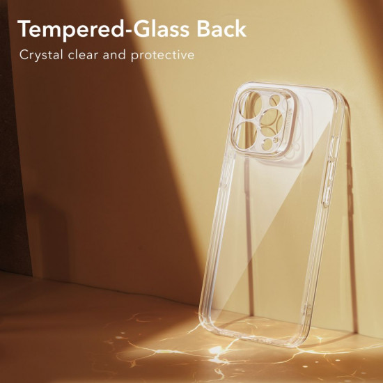 ESR iPhone 14 Pro Max Ice Shield Θήκη με Πλαίσιο Σιλικόνης και Όψη Γυαλιού Tempered Glass - Διάφανη